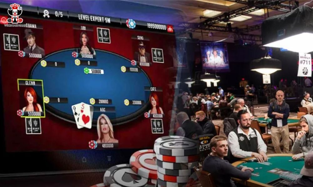 So sánh poker online và poker live